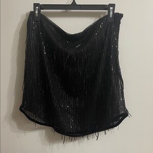 Black sequin skirt